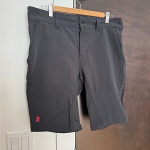 Men's Charcoal Flat Front Shorts